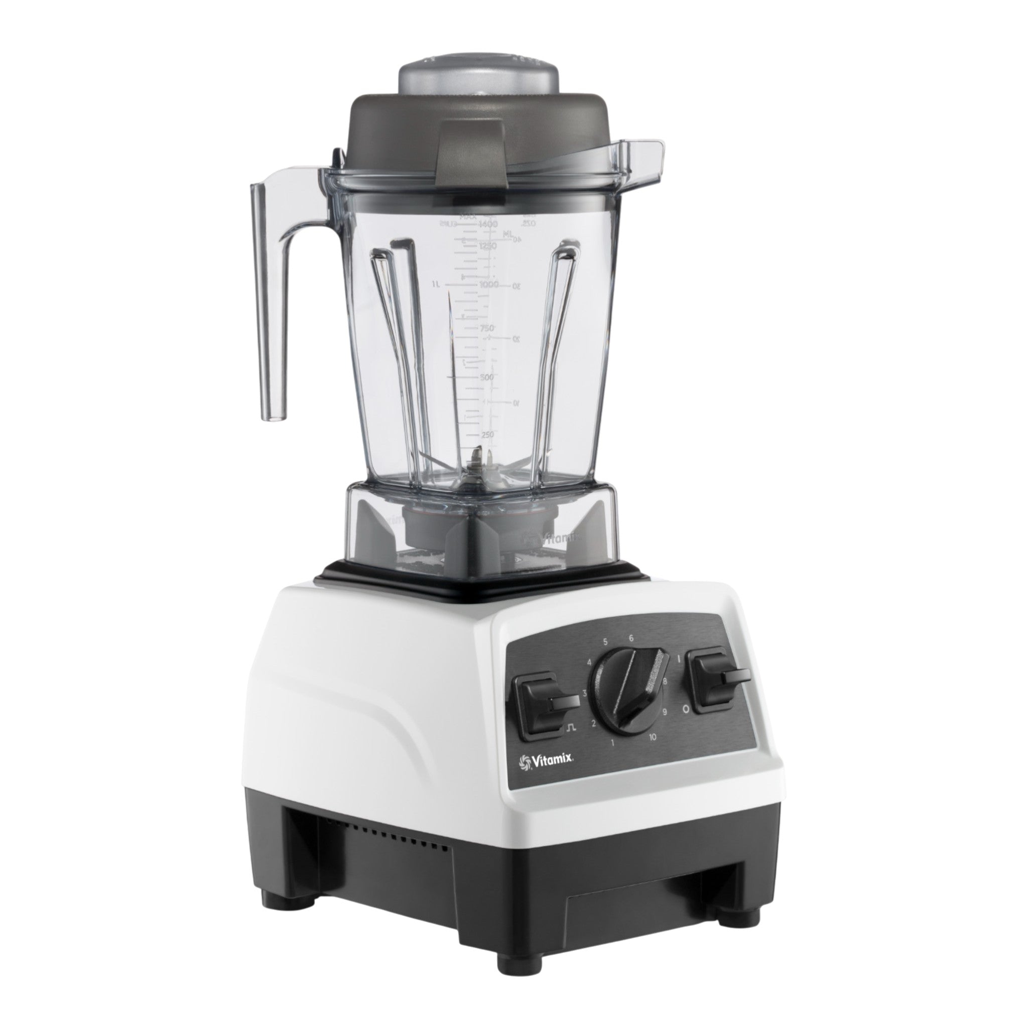 Vitamix Explorian E310 in white - right glamour perspective highlighting the ergonomic control panel and powerful 1.4L BPA-free container

Vitamix Explorian E310 in Weiß - rechte Glamour-Perspektive hebt das ergonomische Bedienfeld und den leistungsstarken 1.4L BPA-freien Behälter hervor