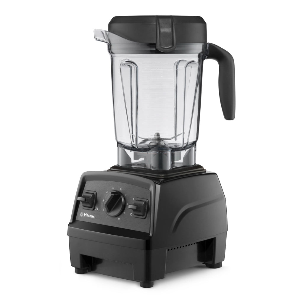 Vitamix Explorian E320 blender in black - left glamour angle showcasing the professional design and 2.0L self-cleaning container with laser-cut stainless steel blades

Vitamix Explorian E320 Mixer in Schwarz - linke Glamour-Perspektive zeigt das professionelle Design und 2.0L selbstreinigenden Behälter mit lasergeschnittenen Edelstahlklingen
