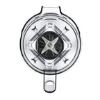 Vitamix 1.4 liter container lid with interlock system - top view showing transparent lid with central locking mechanism