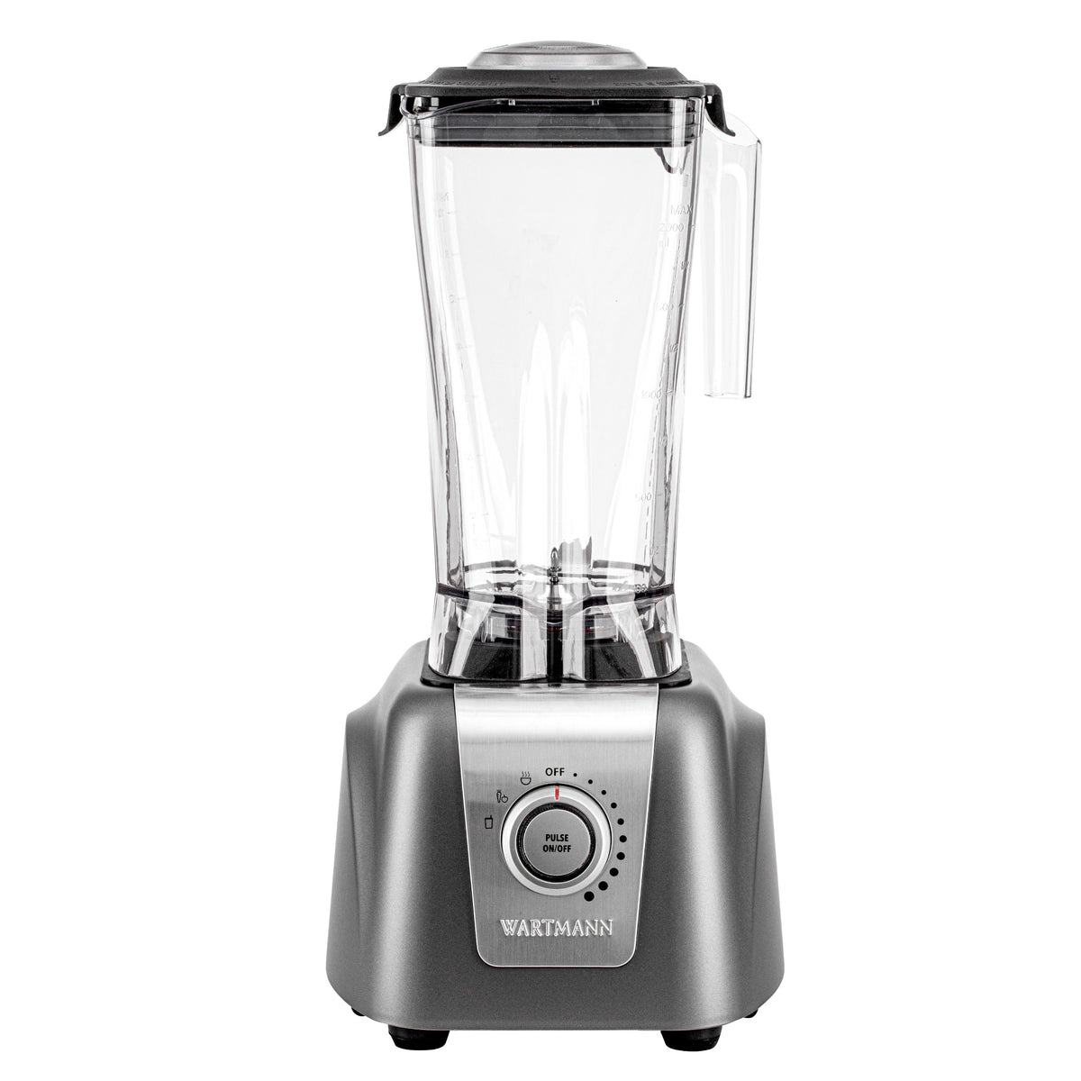 Wartmann Mixer Grau Matt frontal mti 2-Liter-Behälter